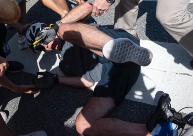 Ouch! Biden Gets Dragged After 'Bike Wreck'