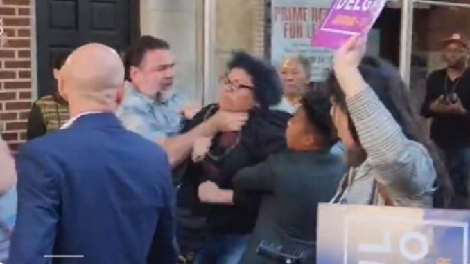 Dem Councilwoman Plays Victim After Hold Female Protester While Man Choked Her