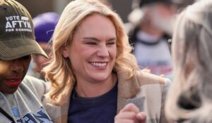 Aftyn Behn Gives Remarks Following Reported Loss