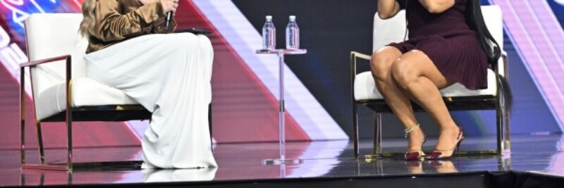 Minaj Gives Remarks At Turning Point Event