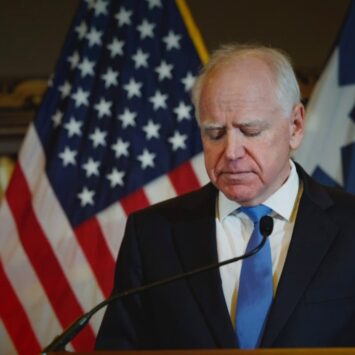 Walz Gives Address Amid Protests In City